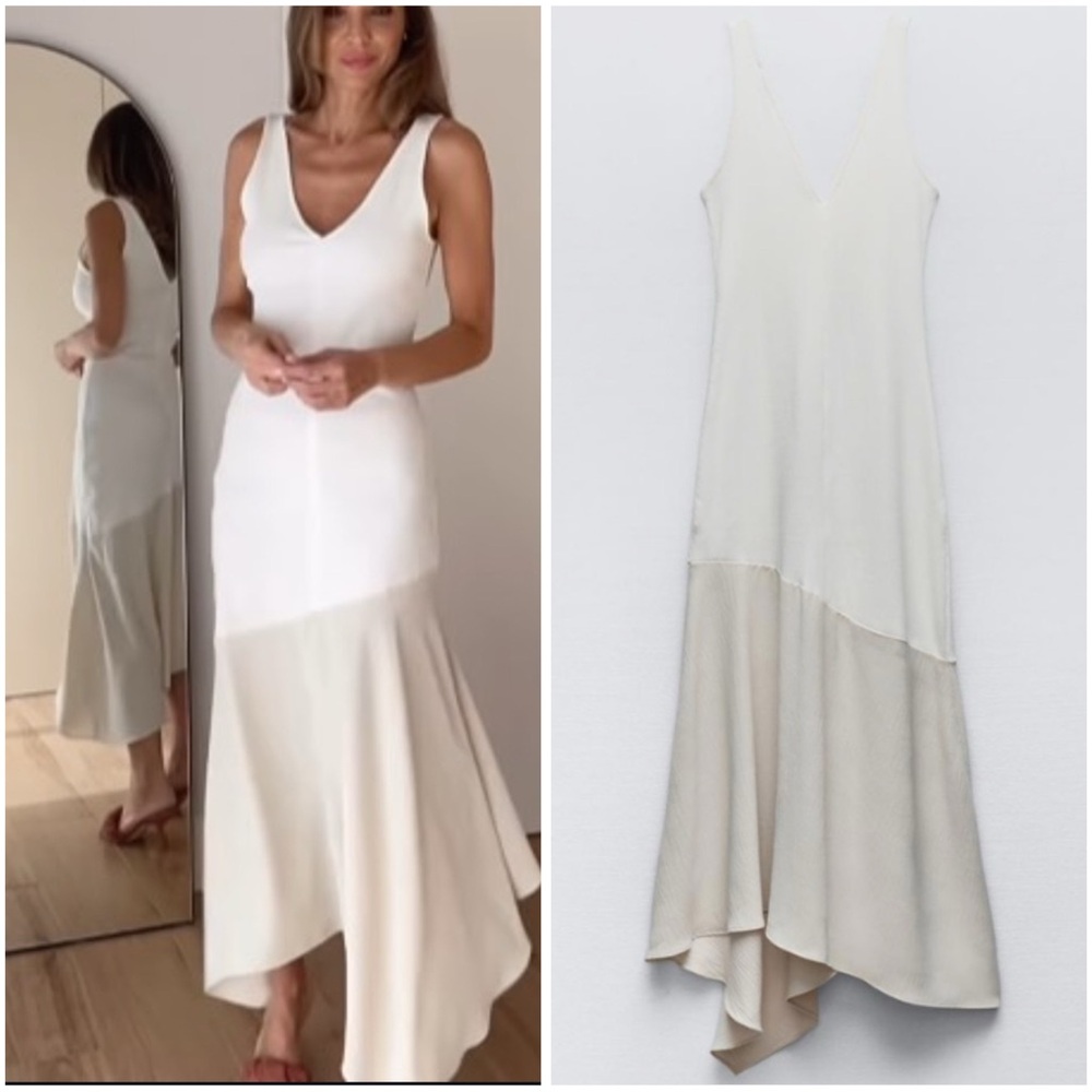 ZARA MIXED SLIP DRESS bloggeres favorite